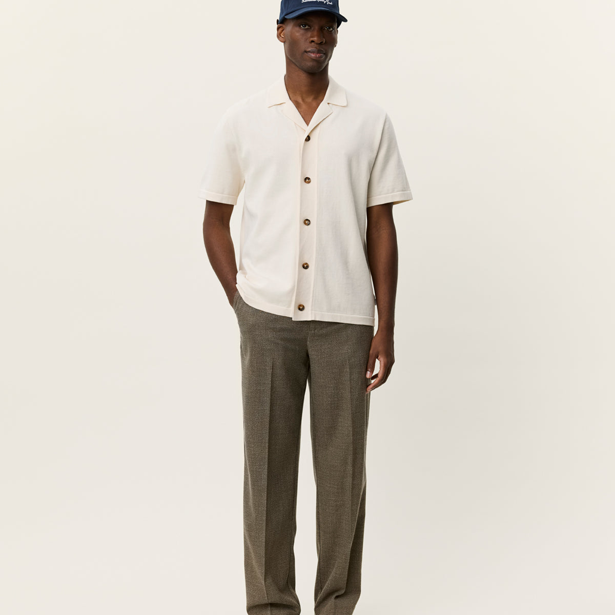 Les Deux Emmett Globe Knitted SS Shirt