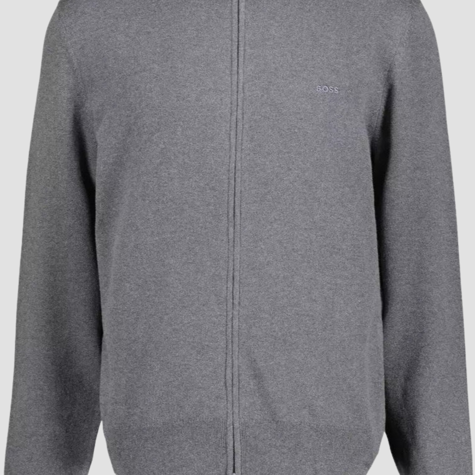 BOSS Men's Knitted Zip-Up Jumper in Cotton