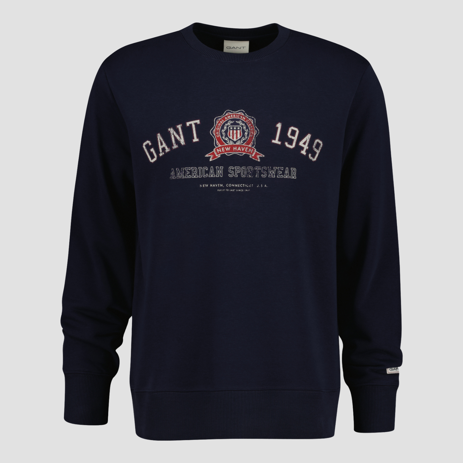 Crest Graphic Crew Neck Sweatshirt