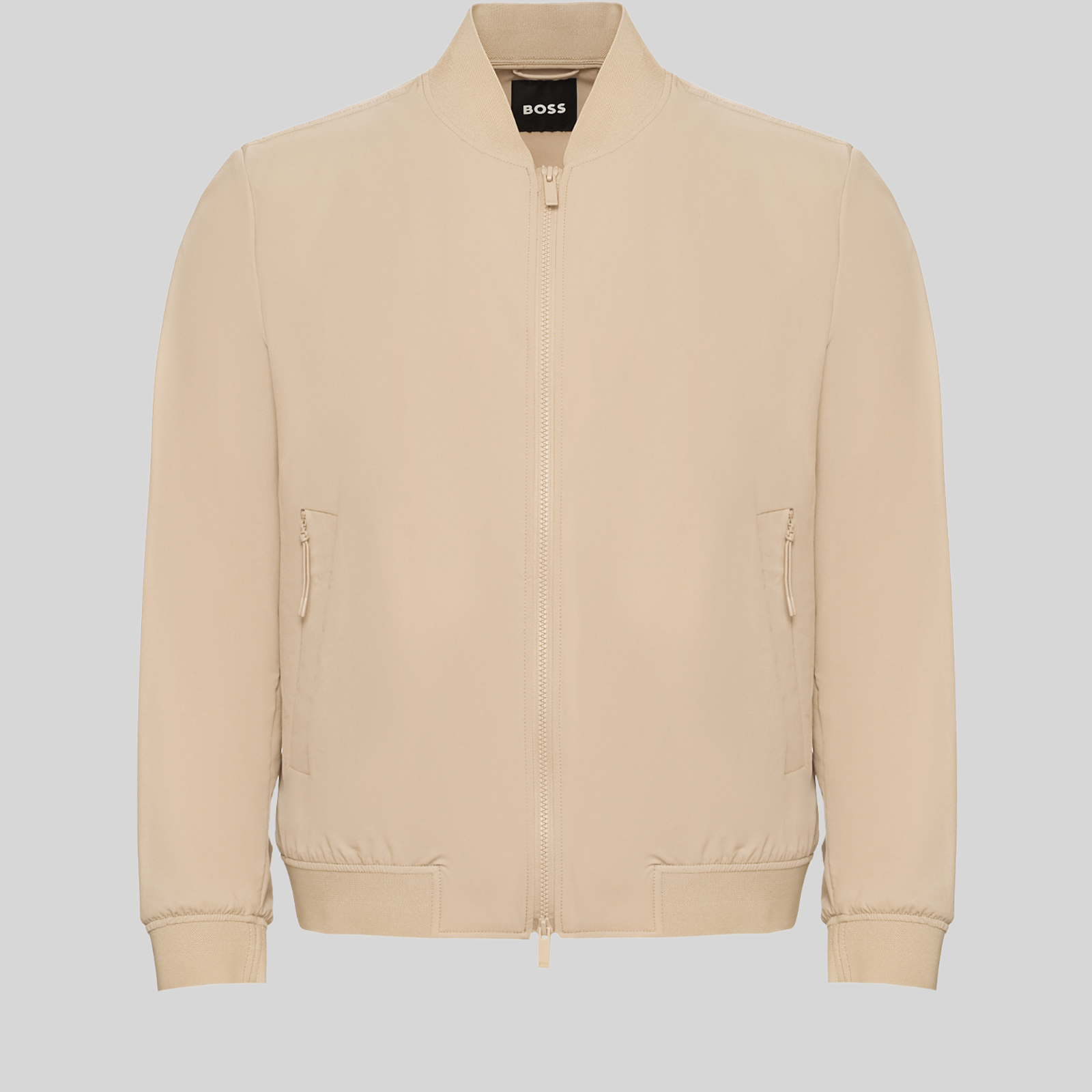 BOSS Slim-Fit Blouson Jacket with Knitted Trims