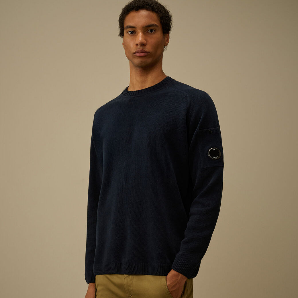 C.P. Company Cotton Chenille Crewneck Lens Sweater