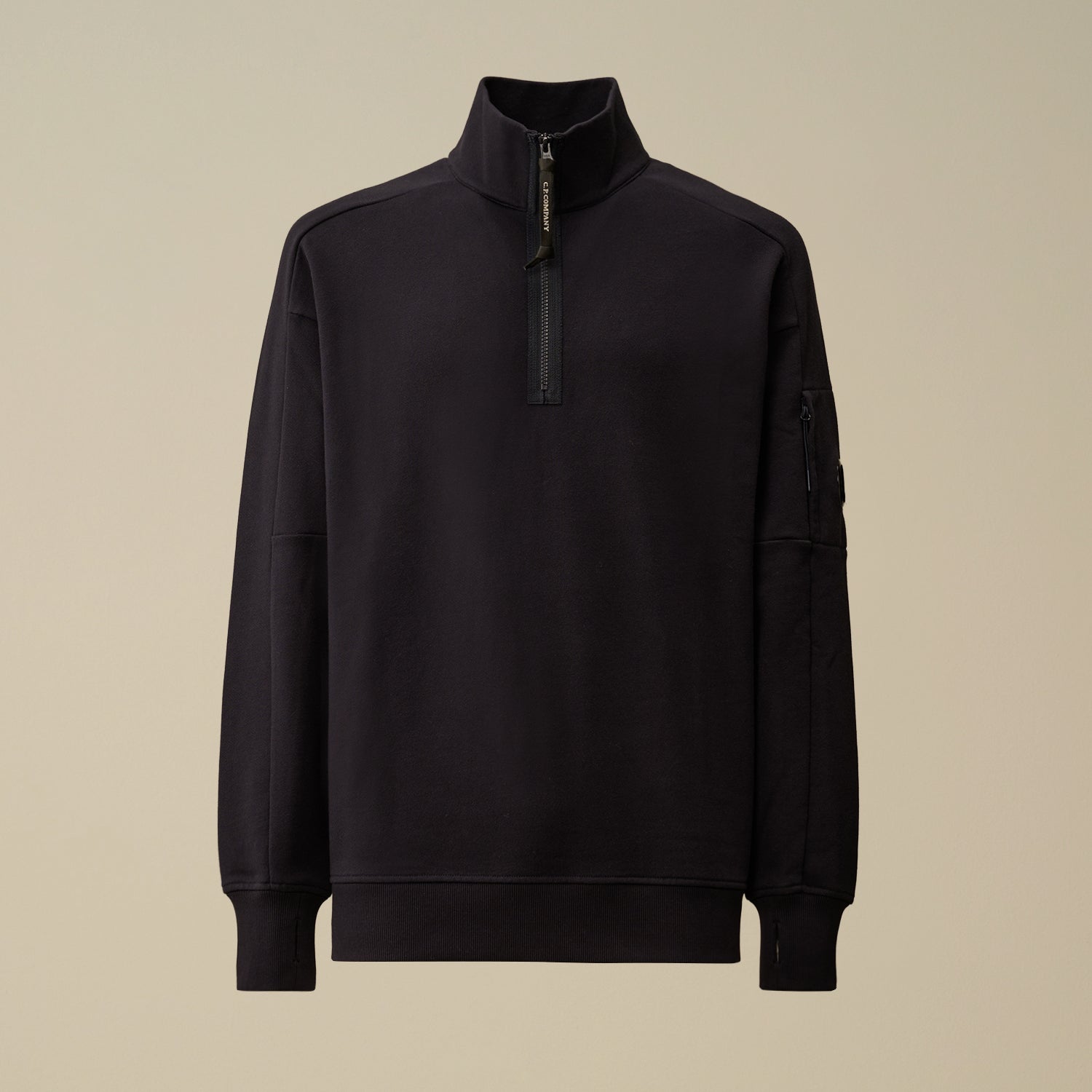 C.P. Company Diagonal Raised Fleece Half-Zip Lens Sweatshirt