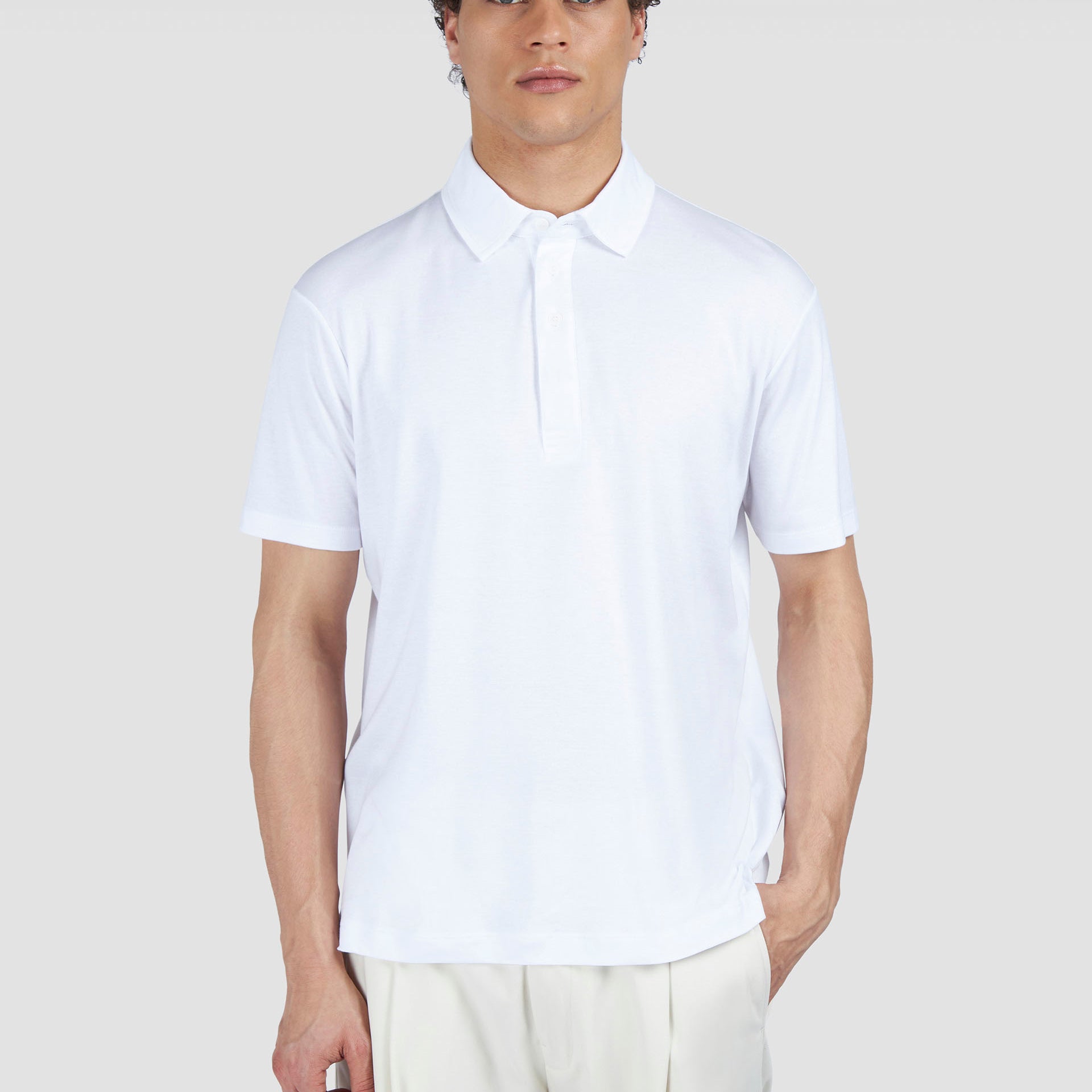 Paul & Shark Woven Cotton Lyocell Polo shirt