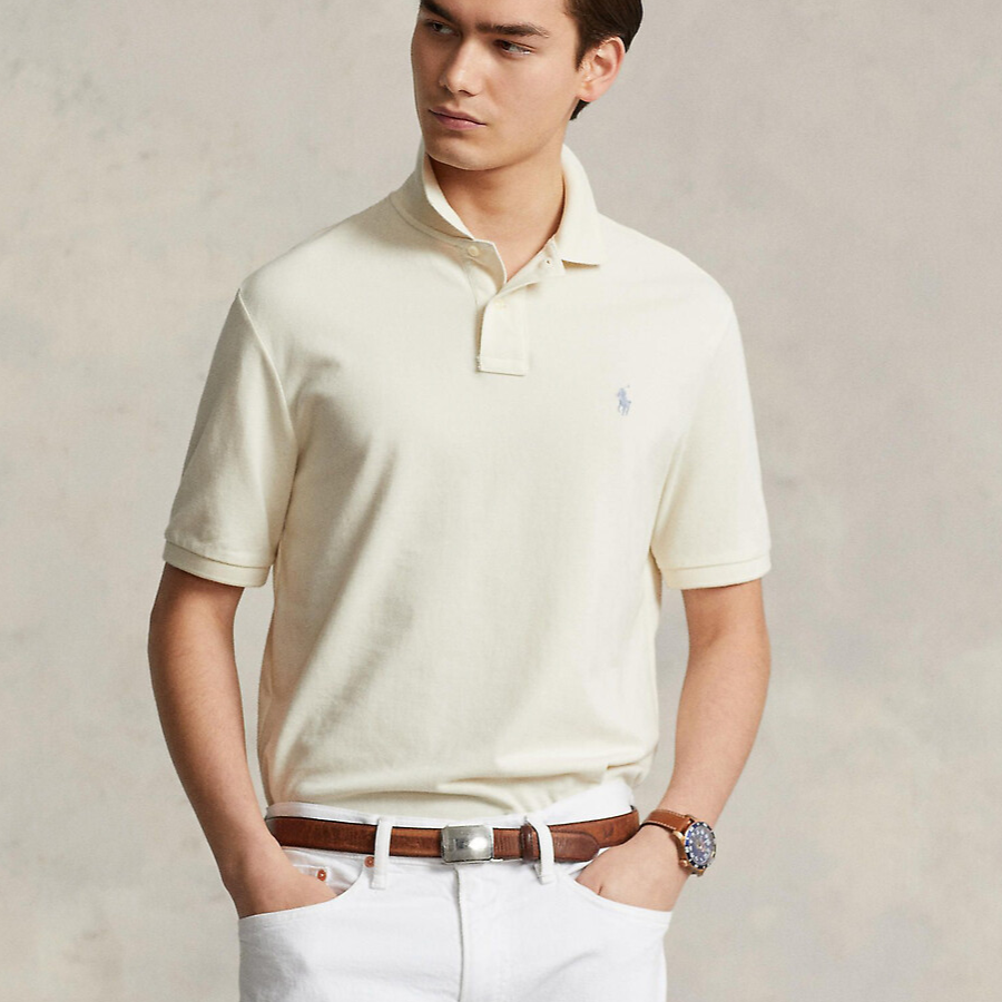 Polo Ralph Lauren Custom Slim Fit Mesh Polo Shirt