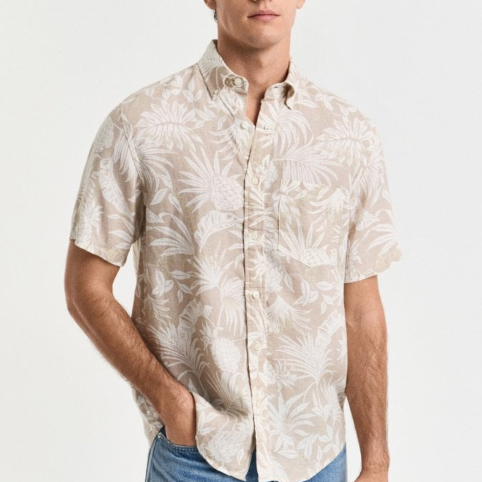 Gant Reg Botanical Linen Print Shirt