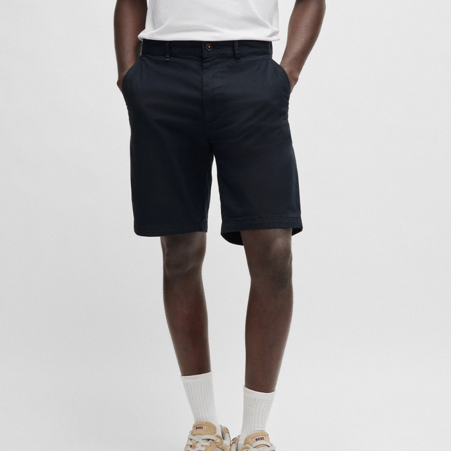 Boss Slim-Fit Shorts In Stretch-Cotton Twill