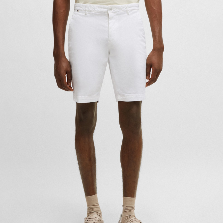 Boss Slim-Fit Shorts In Stretch-Cotton Twill