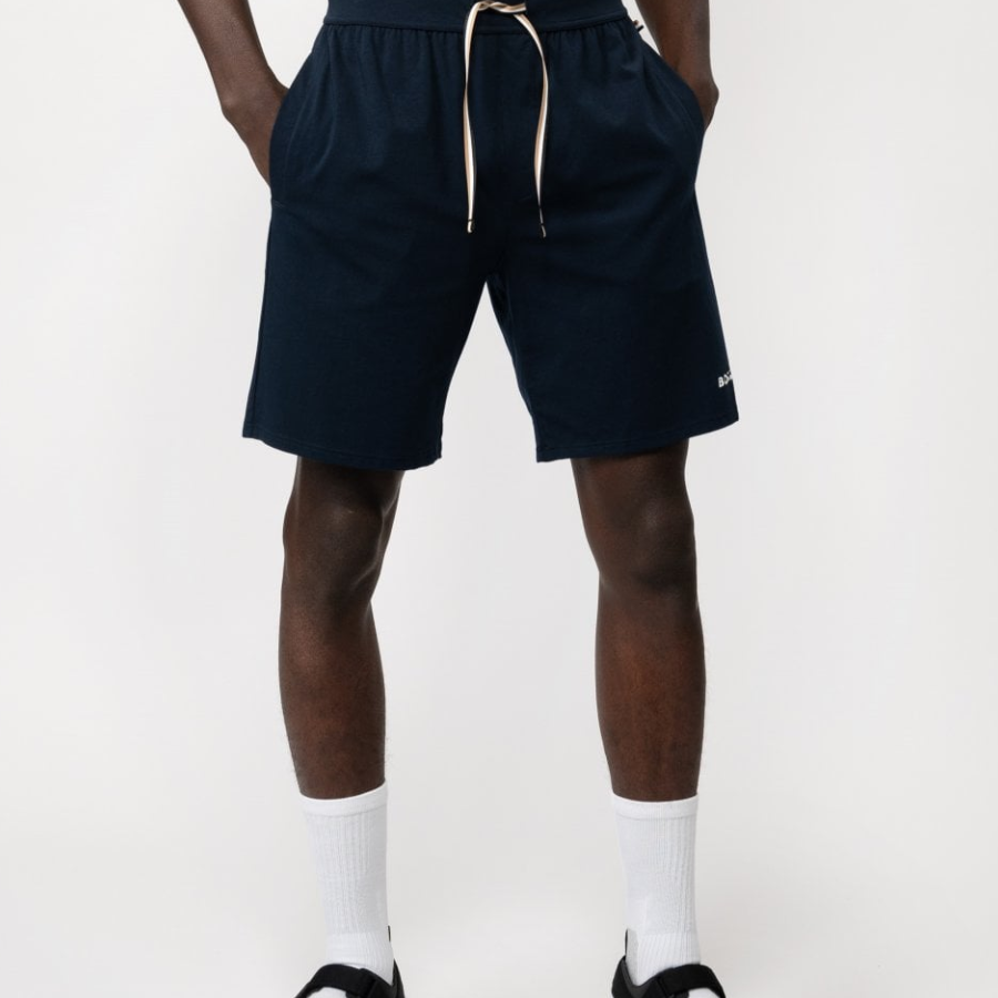 BOSS Stretch-Cotton Pyjama Shorts With Logo Print