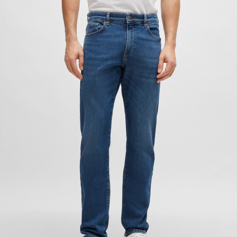 Boss Slim-Fit Jeans In Blue Comfort-Stretch Denim