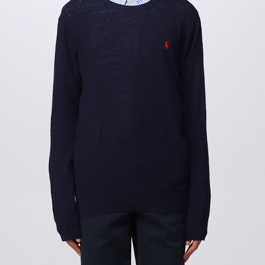 Polo Ralph Lauren Embroidered Logo Cotton Linen Knit Jumper