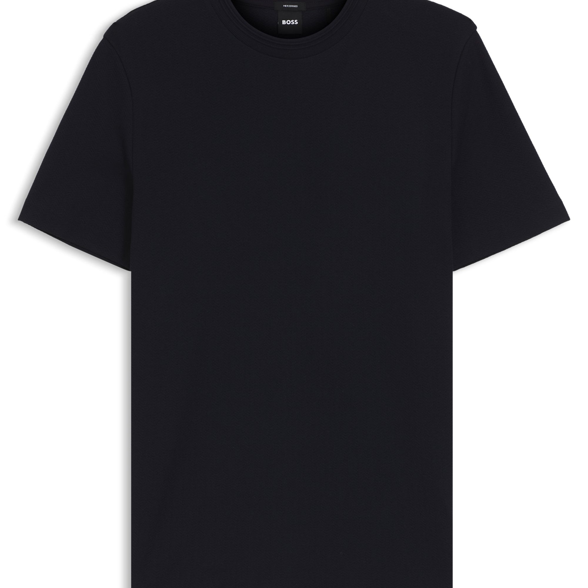 BOSS Regular Fit Cotton Herringbone T-Shirt