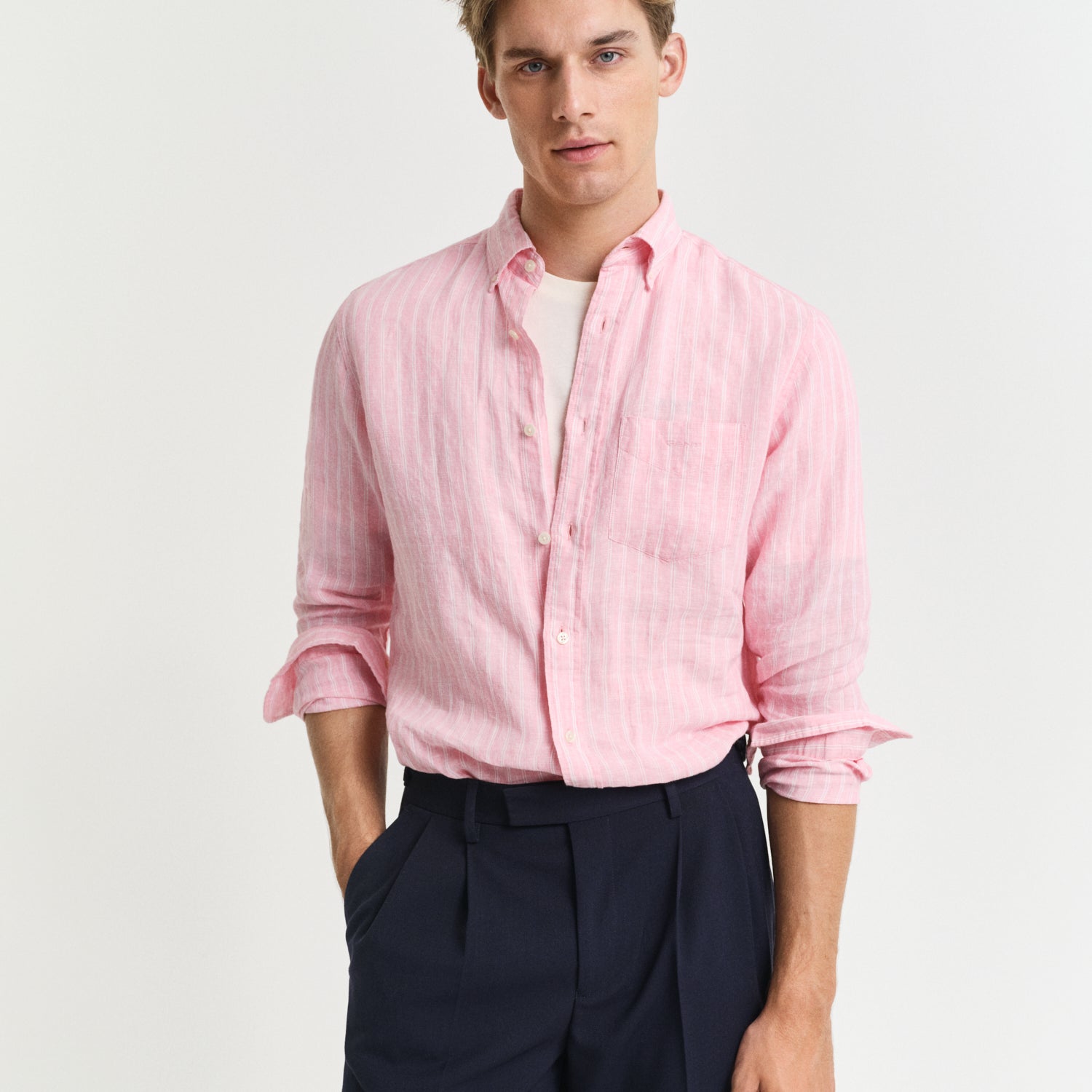Gant Reg Linen Stripe Shirt
