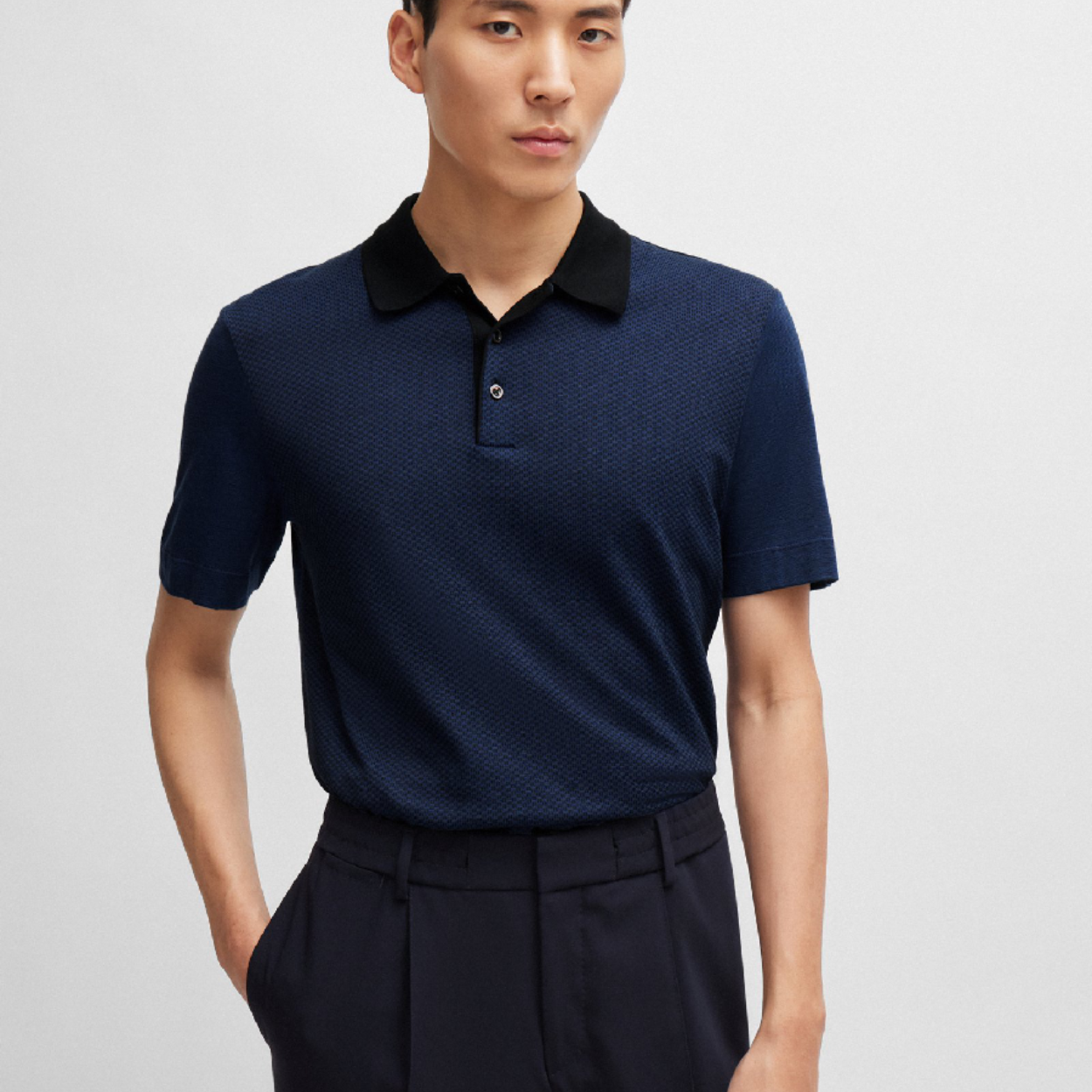 Boss Regular-Fit Polo Shirt In Cotton And Silk