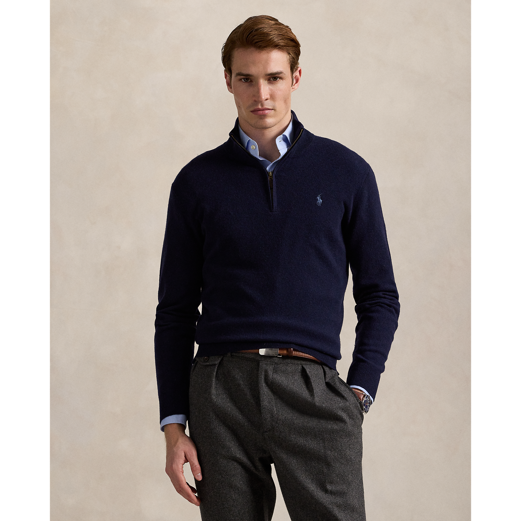 Polo Ralph Lauren Wool Quarter-Zip Sweater