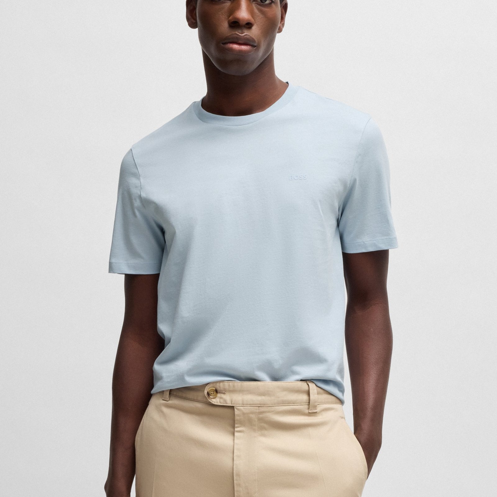 BOSS Cotton-jersey T-shirt with logo detail