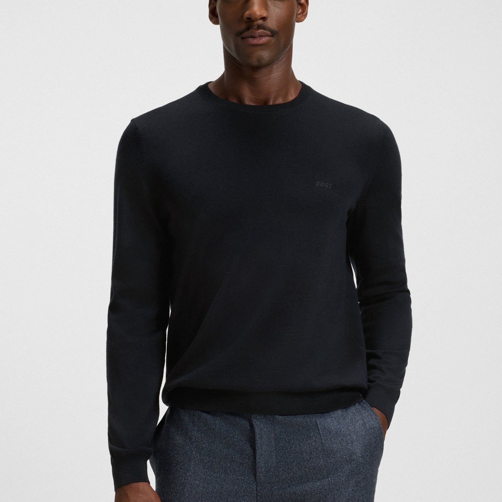 BOSS Regular Fit Virgin Wool Crew-Neck Sweater
