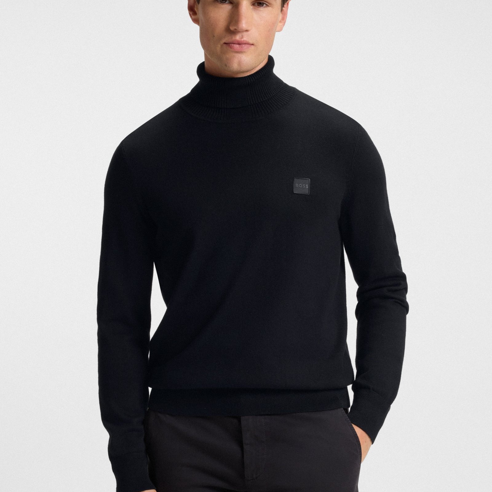 BOSS Rollneck Regular-Fit Sweater In Cotton & Cashmere