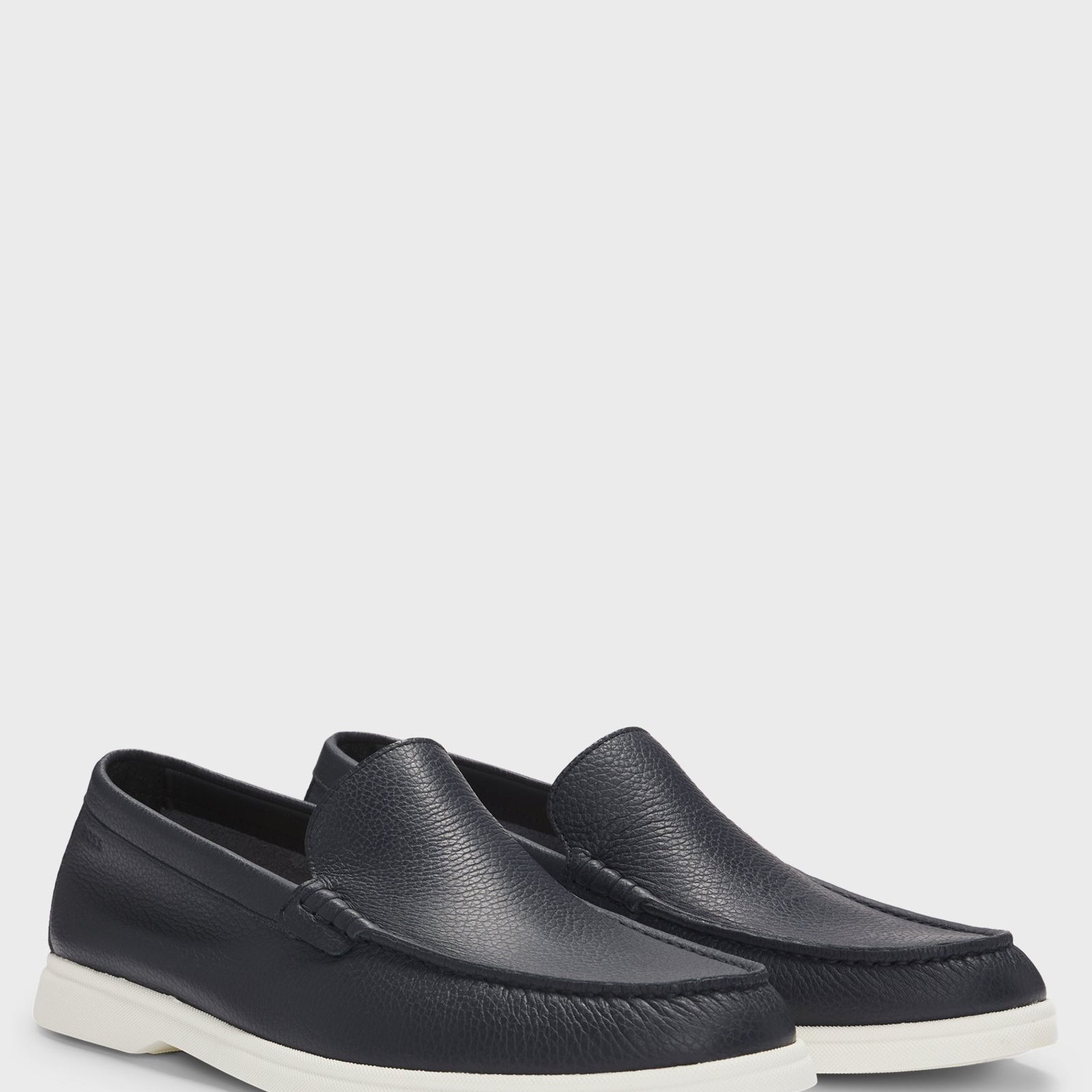 BOSS Tumbled-Leather Moccasin