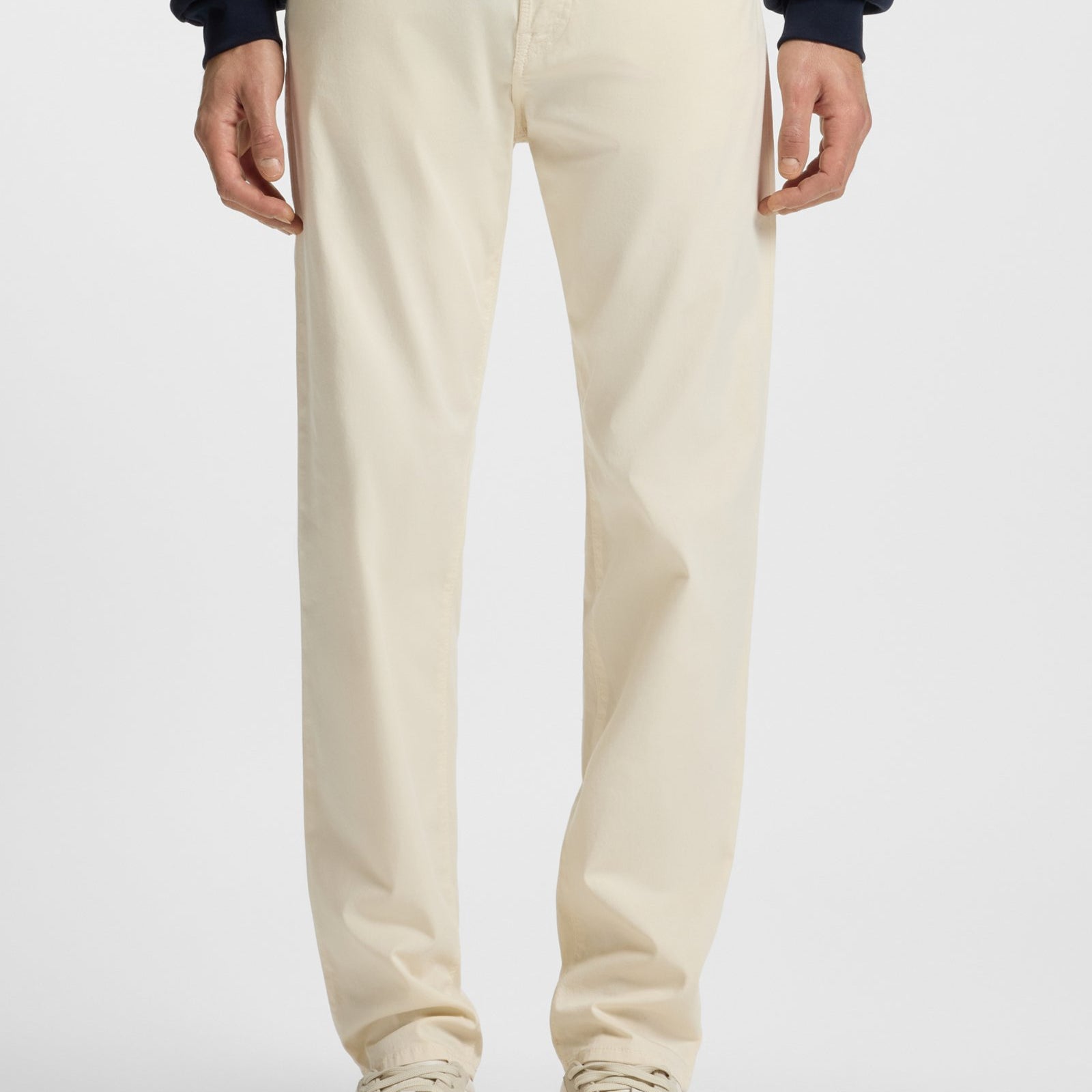 Maine regular-fit trousers in stretch-cotton twill