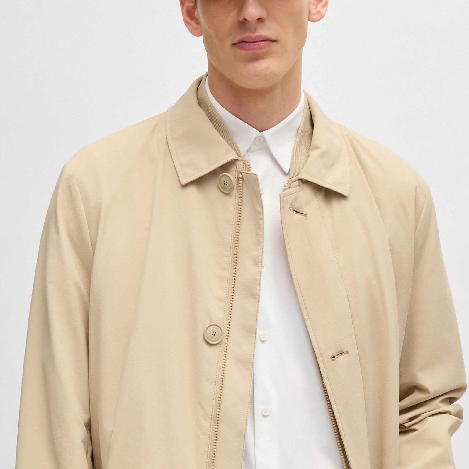 BOSS Seersucker cap with logo patch