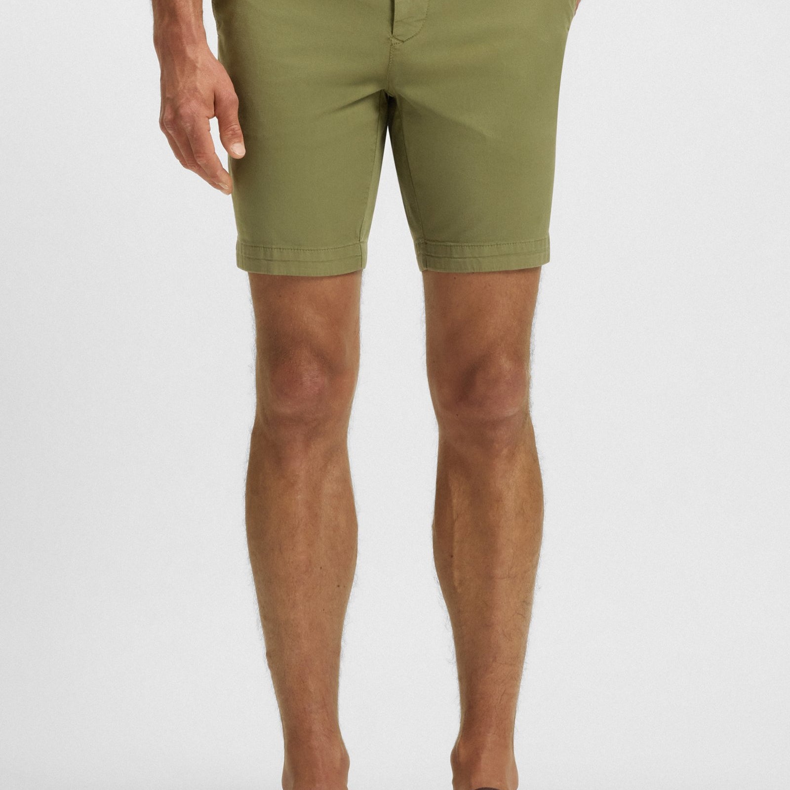 BOSS Slim-fit shorts in stretch-cotton twill