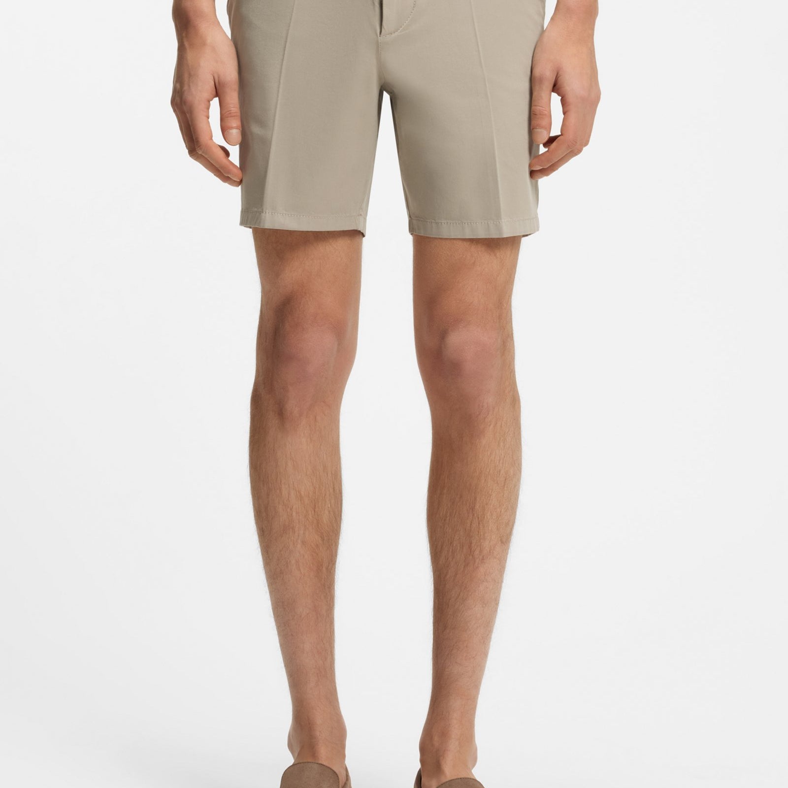 Modern-fit shorts in stretch-cotton twill