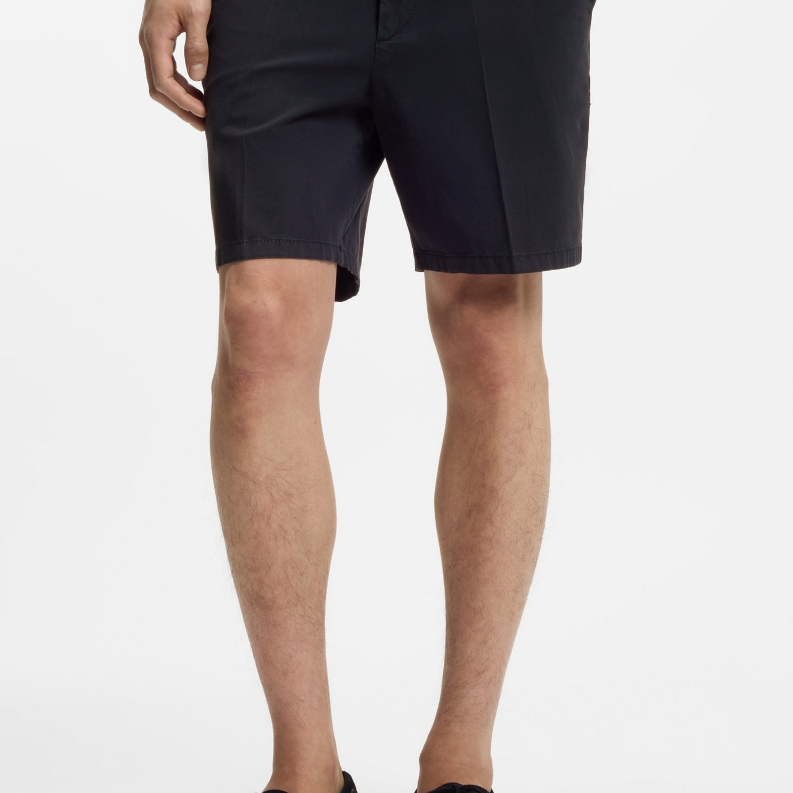 Modern-fit shorts in stretch-cotton twill
