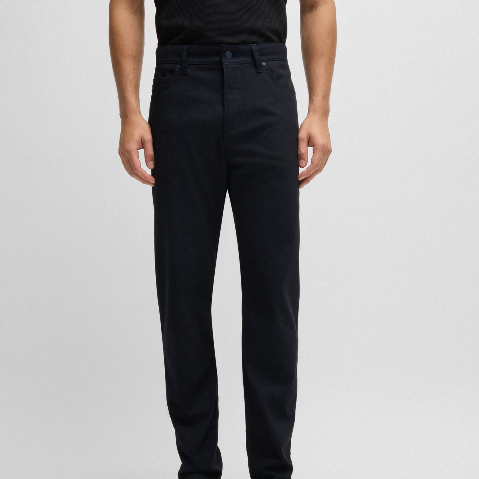 BOSS Casual regular-fit trousers in anti-wrinkle twill