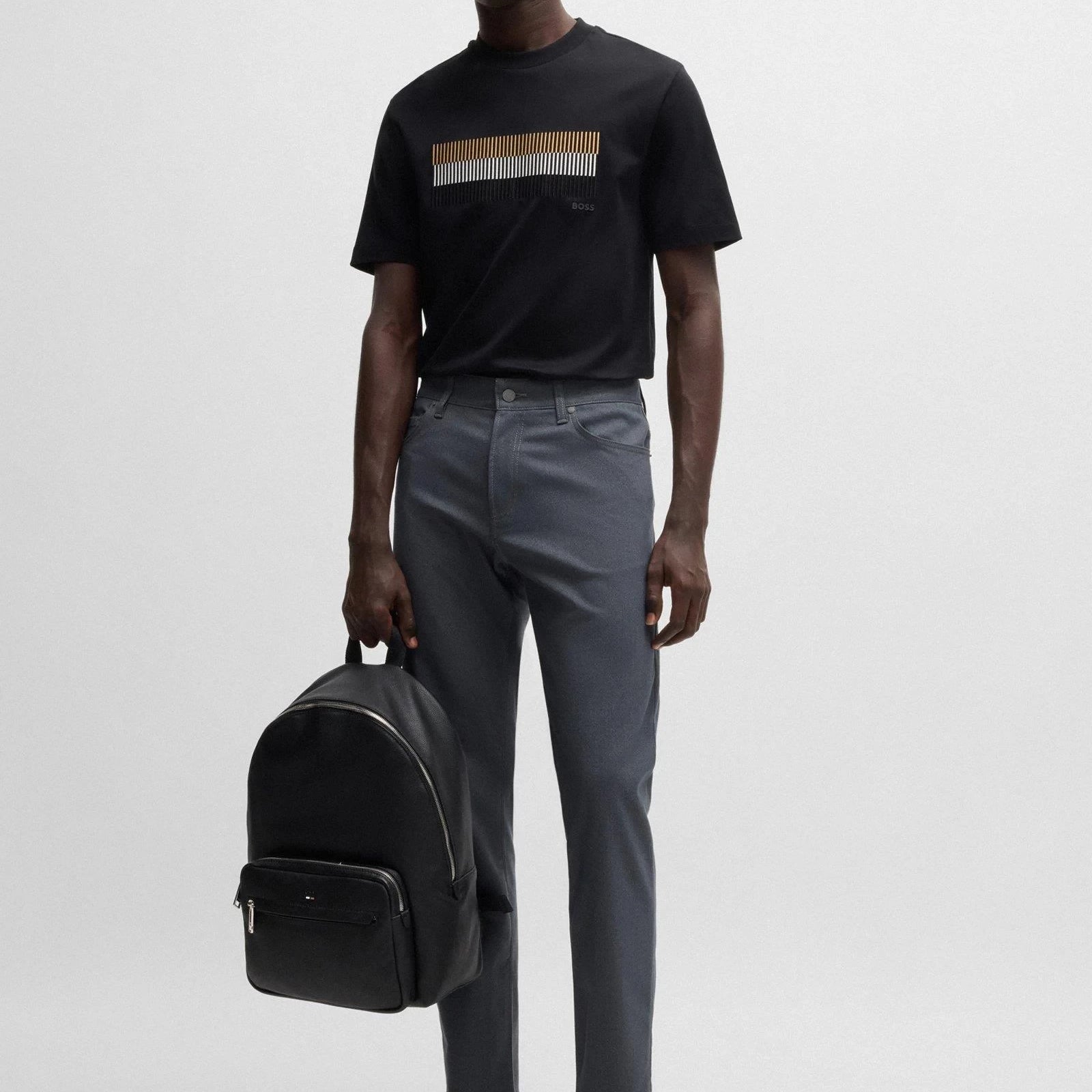 BOSS Casual Regular-Fit Trousers in Anti-Wrinkle Twill