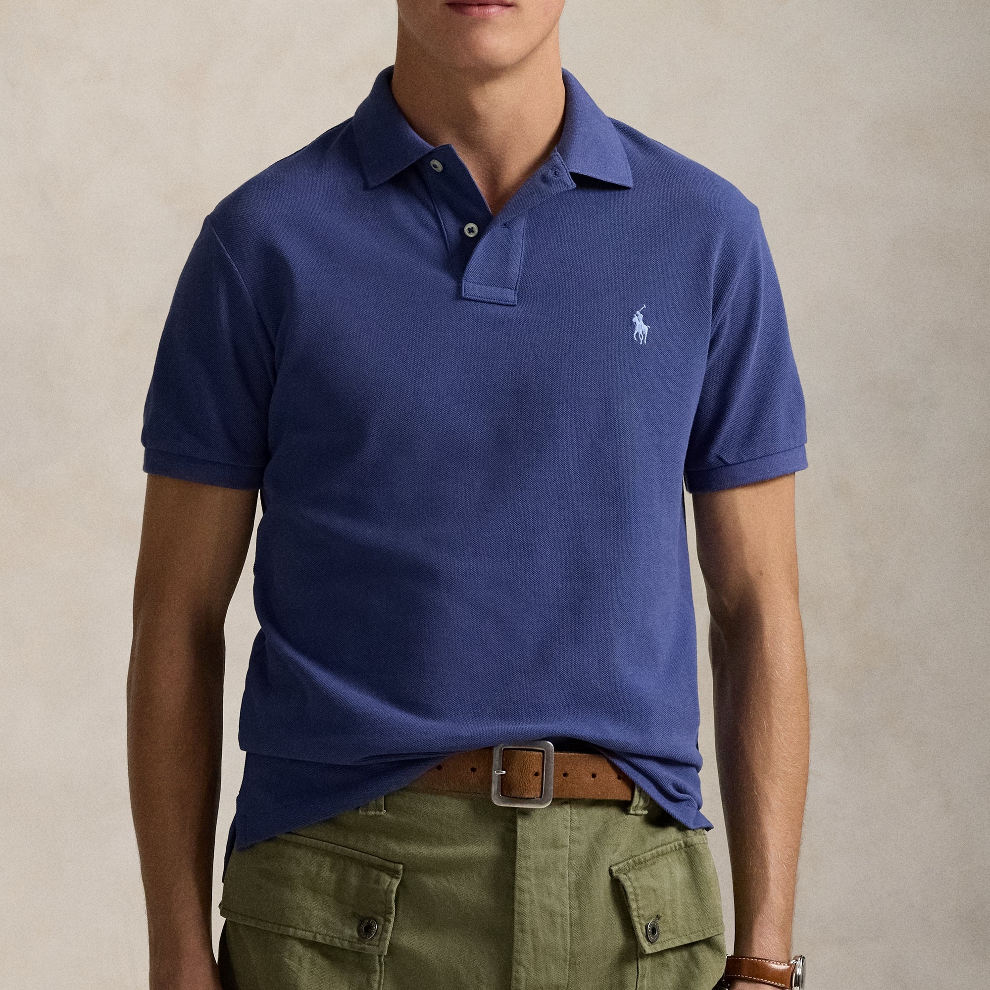 Polo Ralph Lauren Custom Slim Fit Mesh Polo Shirt