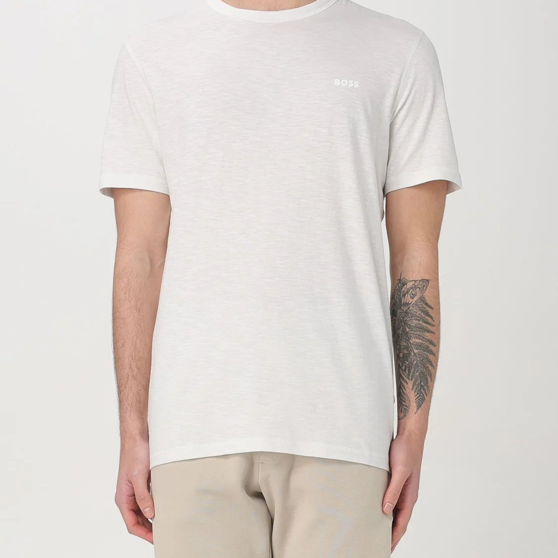 BOSS Regular-Fit T-shirt in Cotton with Mouline Logo