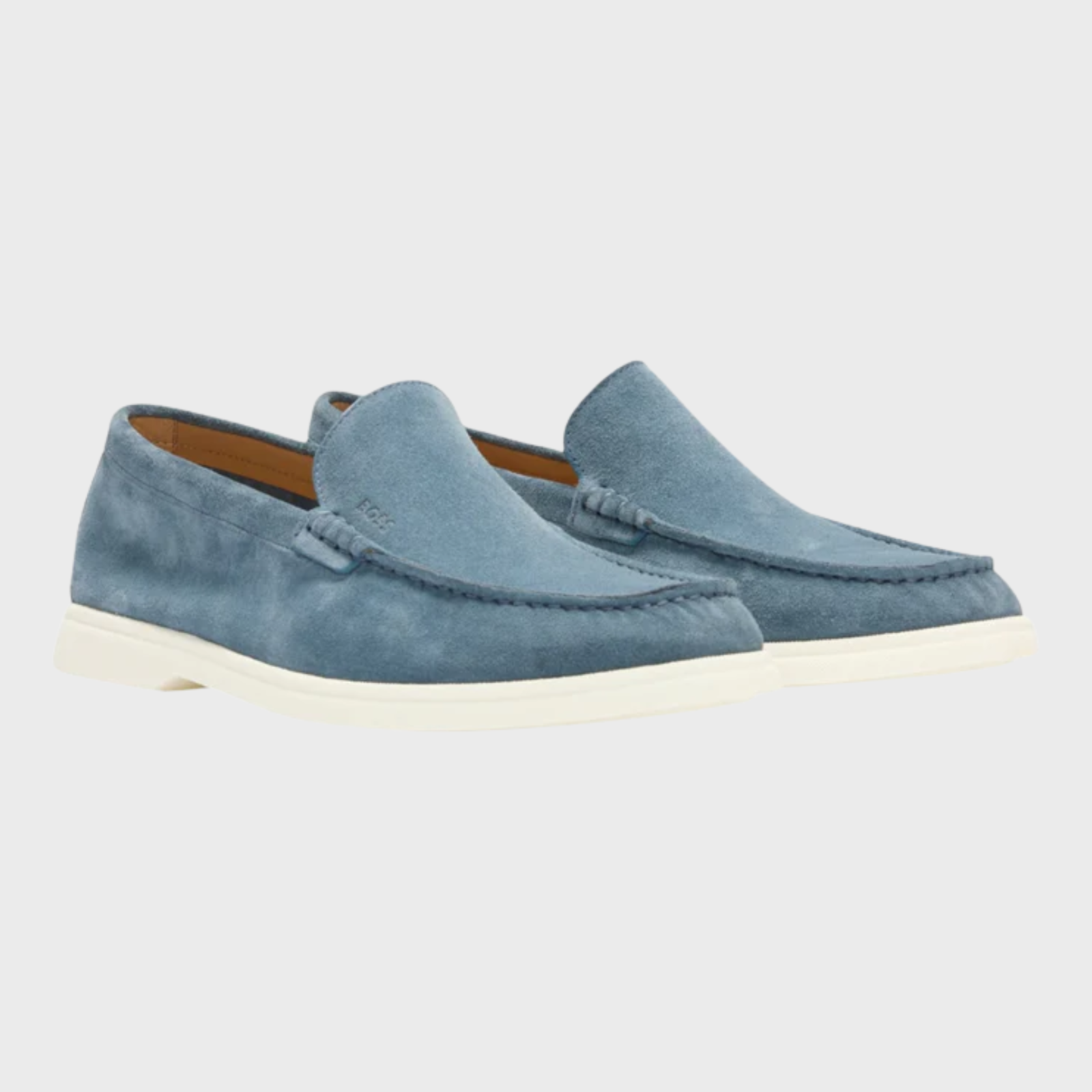 BOSS Suede loafers with contrast outsole