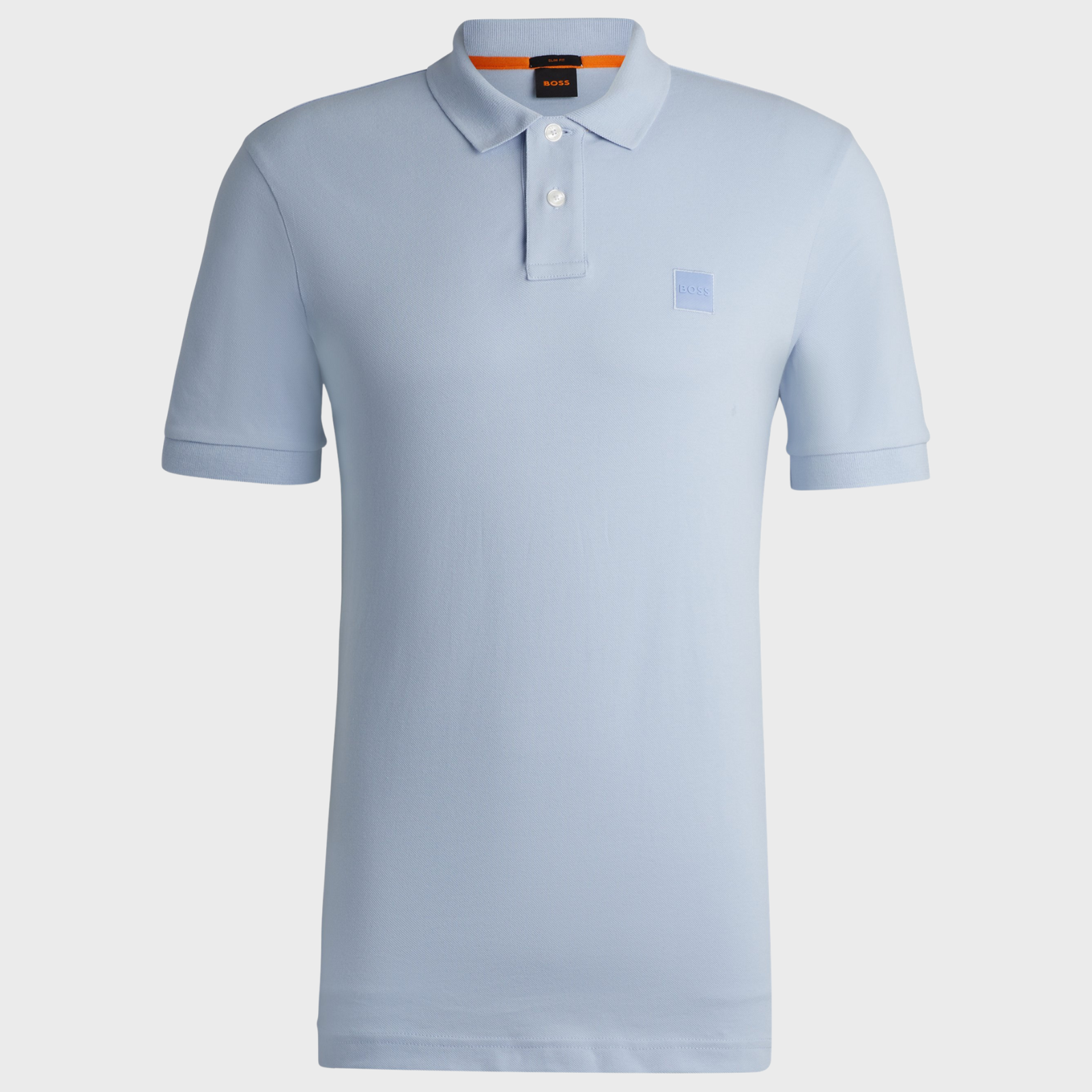 BOSS Stretch-cotton slim-fit polo shirt with logo patch