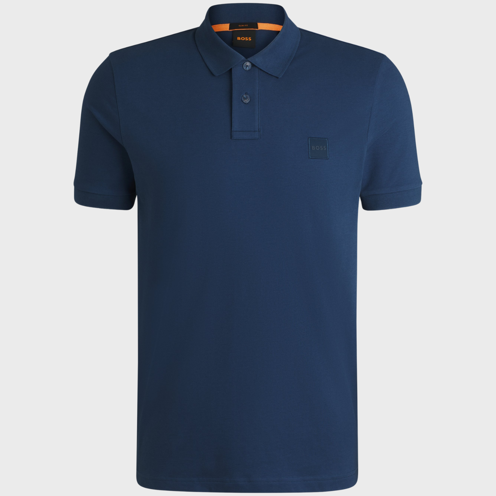 BOSS Stretch-cotton slim-fit polo shirt with logo patch