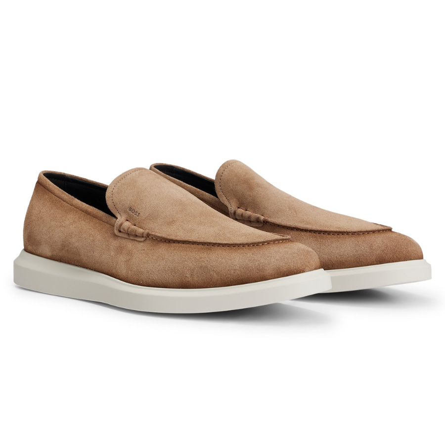 BOSS Clay Suede Slip-On Loafers
