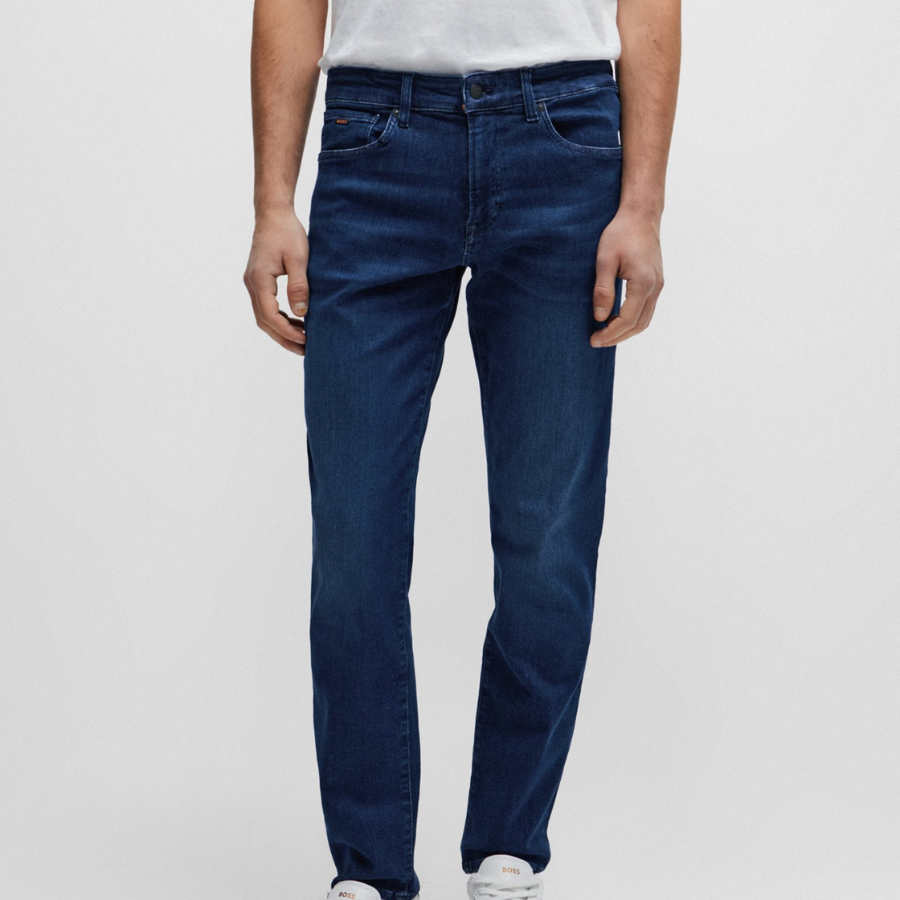 Slim-Fit Jeans In Blue Comfort-Stretch Denim