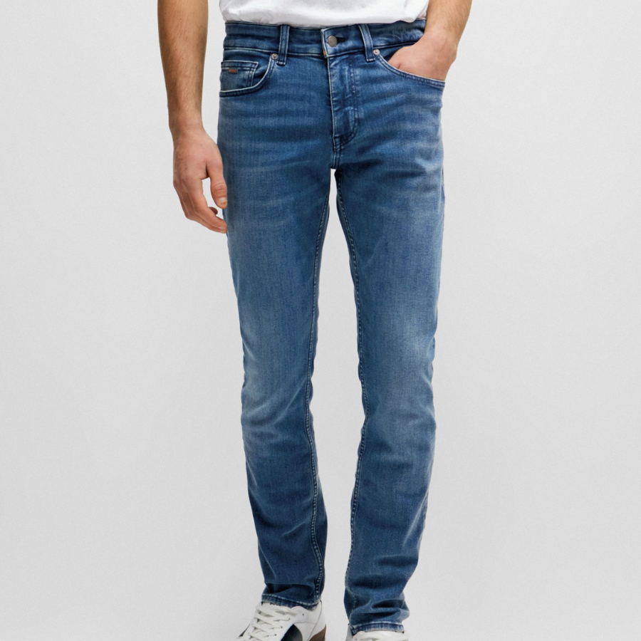 BOSS Slim-Fit Jeans In Blue Super-Stretch Denim