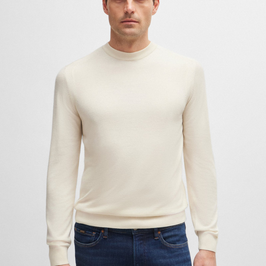 BOSS Regular-Fit Sweater In Wool, Silk And Cashmere