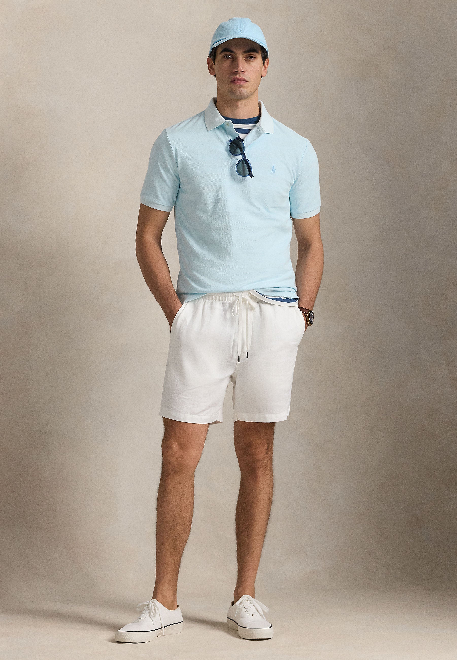 Polo Ralph Lauren Custom Slim Mineral-Dyed Mesh Polo Shirt